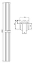 U-Profil Nut 15mm x 15mm maximale Höhe 2500mm beliebig kürzbar
Für 8mm Glas mit Verglasungsprofilen oder Silikon
U-Profil Aluminium glanzeloxiert