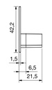 Passende Endkappen für Klemmprofil für 8884, geschlossen 8mm Glas