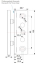 Winkelverbinder TURA Glas-Wand 90° Edelstahloptik
Verdeckte Verschraubungen, Wandbefestigung mit Langlochverstellung
Glasstärke 8/10/12mm Tragfähigkeit bei 2 Bänder max. 70kg