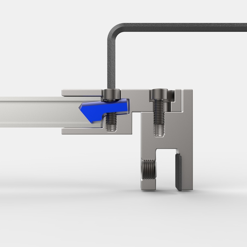 Glasanschluss für Stabilisationsstange Eckig +/- 90° verstellbar
glanzverchromt Glastärke 6mm bis 10mm