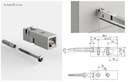 Wandanschluss für Stabilisationsstange Eckig +/- 90° verstellbar mattverchromt