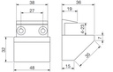 Glasplattenträger Design Set inkl. Glas 500mm x 170mm