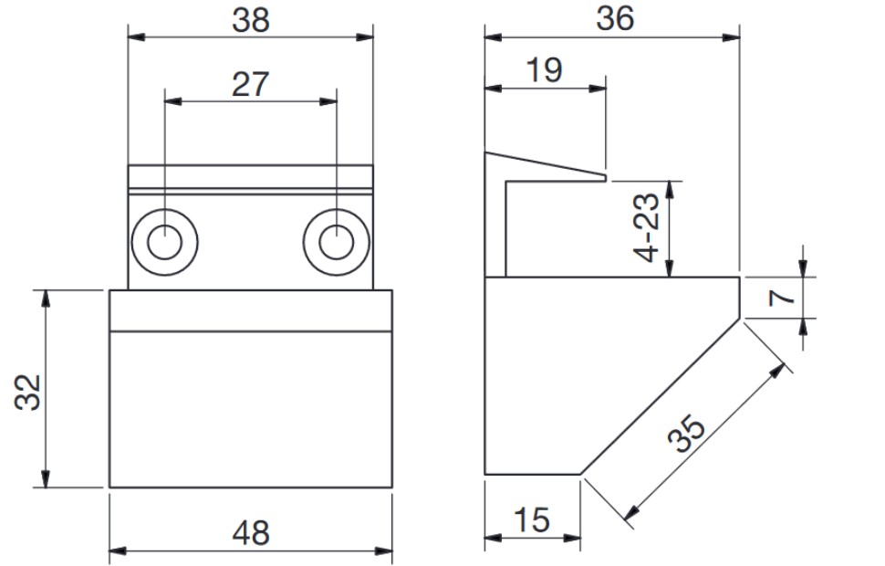 Glasplattenträger Design Set inkl. Glas 500mm x 170mm