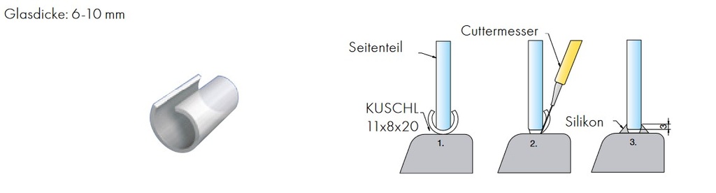 Vetrimo-Set-Eck-Dusche M 1000mm x 1000mm, mit Handtuchhalter