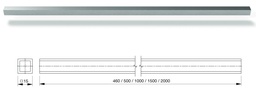 [8688-5E6EV5-460] Stabilisationsstange, Eckig Aluminium-spezialgebeizt-glanzeloxiert 460mm Lang(geeignet für glanz- und mattverchromt Beschläge)